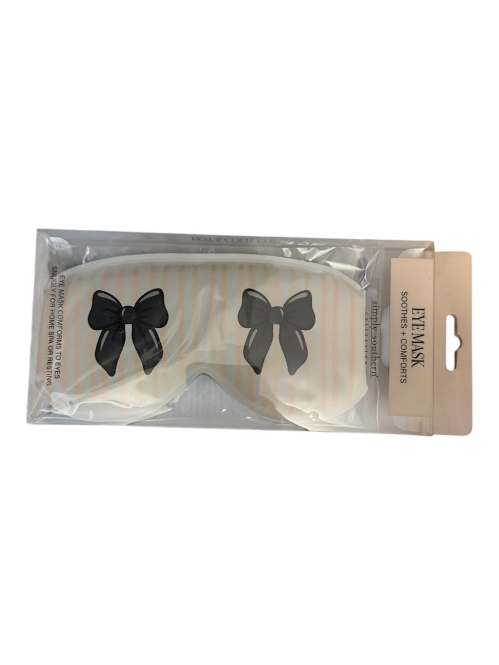 Simply Southern Cream & Black Bow Eye Mask